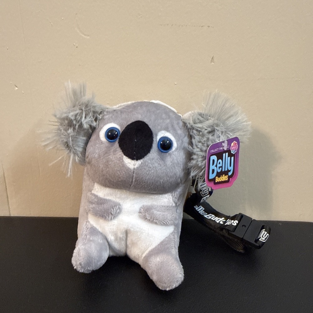 NanCo Belly Buddies Koala Plush With Lanyard  Strap To Carry Blue Eyes N W/Tag